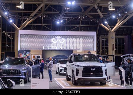 Toronto, ON, Kanada - 14. Februar 2025: Infiniti QX80 wurde auf der Canadian International AutoShow 2025 vorgestellt. Stockfoto