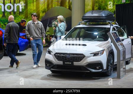 Toronto, ON, Kanada - 14. Februar 2025: Subaru WRX wurde auf der Canadian International AutoShow 2025 vorgestellt. Stockfoto