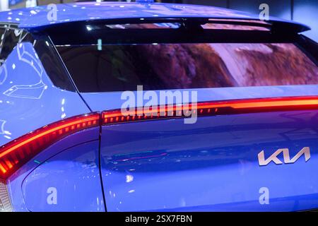 Toronto, ON, Kanada - 14. Februar 2025: Kia EV6 wurde auf der Canadian International AutoShow 2025 vorgestellt. Stockfoto
