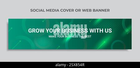 Social-Media-Cover oder Webbanner für Unternehmen Stock Vektor