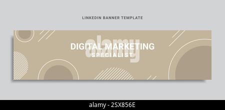 Social-Media-Cover oder Webbanner für digitales Marketing Stock Vektor