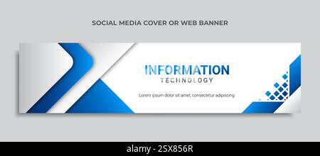 Cover oder Webbanner für soziale Medien mit dem Thema Technologie Stock Vektor