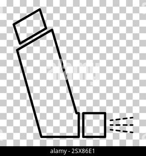 Asthma-Inhalator-Design-Symbol, Medizin-Gesundheitspflege-Zeichen, grafische Vektor-Illustration. Stock Vektor