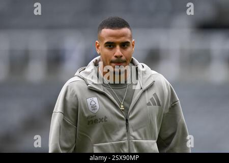 Newcastle am Sonntag, 23. Februar 2025. Newcastle, Großbritannien. Februar 2025. Murillo of Nottingham Forest während des Premier League-Spiels zwischen Newcastle United und Nottingham Forest im St. James's Park, Newcastle am Sonntag, den 23. Februar 2025. (Foto: Jon Hobley | MI News) Credit: MI News & Sport /Alamy Live News Stockfoto