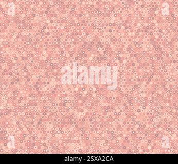 Nahtloses geometrisches Muster. Einfaches gestapeltes Sechseckmuster. Rote Farbtöne. Kleine geometrische Sechskantformen. Tileable-Muster. Stock Vektor