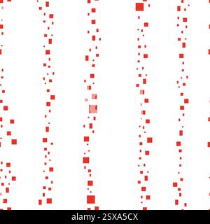 Nahtlose Textur des roten Vektors im rechteckigen Stil. Abstrakte Illustration mit Glitzer und rechteckigen Formen. Muster kann für Websites verwendet werden. Stock Vektor