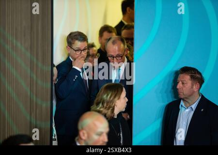 Berlin, 23. februar 2025 Friedrich Merz bei der CDU-Wahlnacht nach der Bundestagswahl. Felix Wolf/Alamy Live News Stockfoto