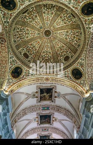 Entweihter Tempel, Ausstellungshalle während des Almagro International Classical Theatre Festival, gilt als Meisterwerk des Barocks, Ciudad Real. Stockfoto