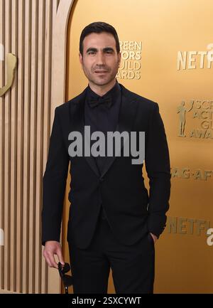 Los Angeles, USA. Februar 2025. Brett Goldstein kam am 23. Februar 2025 zu den 31. Screen Actors Awards im Shrine Auditorium in Los Angeles, KALIFORNIEN. © Starbuck/AFF-USA. COM Credit: AFF/Alamy Live News Stockfoto