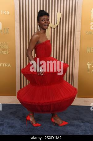 Los Angeles, USA. Februar 2025. Danielle Deadwyler kam am 23. Februar 2025 zu den 31. Screen Actors Awards im Shrine Auditorium in Los Angeles, KALIFORNIEN. © Starbuck/AFF-USA. COM Credit: AFF/Alamy Live News Stockfoto