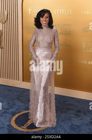 Los Angeles, USA. Februar 2025. Kerry Washington kam am 23. Februar 2025 zu den 31. Screen Actors Awards im Shrine Auditorium in Los Angeles, KALIFORNIEN. © Starbuck/AFF-USA. COM Credit: AFF/Alamy Live News Stockfoto