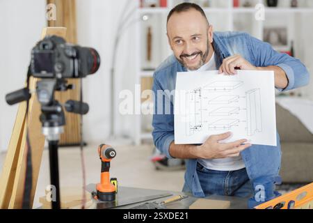 Video Tutorial Erstellung Filmen Backstage Konzept Stockfoto