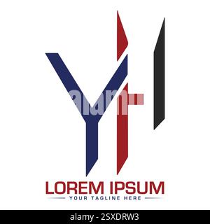 YH Letter Logodesign Stock Vektor