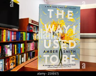 Lviv, Ukraine - 20. Februar 2025: Prominenter Fokus auf das Buch „The Way I Used to Be“ von Amber Smith Stockfoto