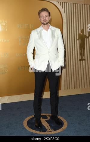 Los Angeles, USA. Februar 2025. Boyd Holbrook kam am 23. Februar 2025 zu den 31. Screen Actors Awards im Shrine Auditorium in Los Angeles, KALIFORNIEN. © Majil/AFF-USA. COM Credit: AFF/Alamy Live News Stockfoto