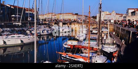 Hafen von Saint-Martin-de-Re, Ile De Re, Frankreich, Europa Stockfoto