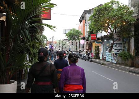 Jalan Monkey Forest in Ubud, Bali, Indonesien Stockfoto
