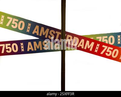 Amsterdam, Niederlande. Februar 2025. Zum 750. Geburtstag der Stadt Amsterdam in den Niederlanden. Hochwertige Fotos Stockfoto