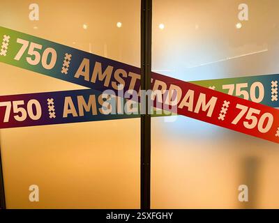 Amsterdam, Niederlande. Februar 2025. Zum 750. Geburtstag der Stadt Amsterdam in den Niederlanden. Hochwertige Fotos Stockfoto