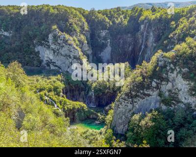 Eindruck des Nationalparks Plitvicer Seen in Kroatien Stockfoto