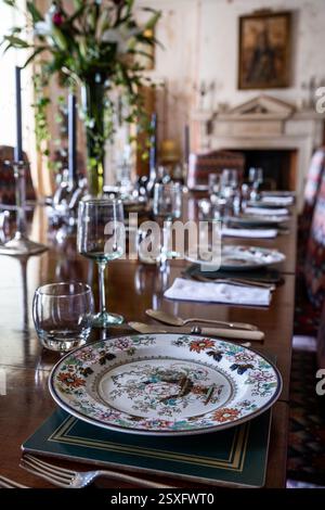 Place Place in Bayfield Hall, einem Landhaus aus dem 18. Jahrhundert in Norfolk, Großbritannien Stockfoto