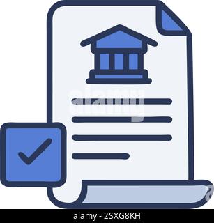 Symbol Für Genehmigungszertifikat Für Studentenvisum Stock Vektor