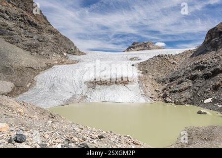 Glacier de Rhêmes-Golette, Lac de la Sassière, Tignes, Savoie, Frankreich Stockfoto