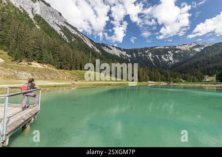 LAC de la Rosière, Sentier Botanique, Courchevel, Savoie, Frankreich Stockfoto