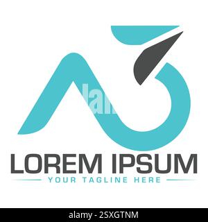 A3 Letter Logo Design Vektor Stock Vektor