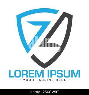 Z Letter Logo Design Vektor Stock Vektor