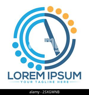 Logo-Design mit CA-Buchstaben Stock Vektor