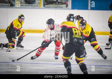 Billingham, National Ice Hockey League (N) Moralee Cup Finale 2ng Leg, Billingham Stars vs Blackburn Hawks (Foto: Scott Llewellyn | SLSportsphotos) Stockfoto