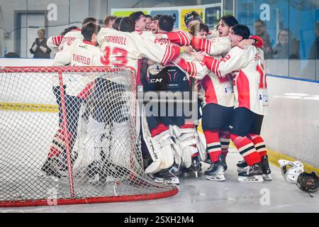 Billingham, National Ice Hockey League (N) Moralee Cup Finale 2ng Leg, Billingham Stars vs Blackburn Hawks (Foto: Scott Llewellyn | SLSportsphotos) Stockfoto