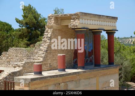 Palast von Knossos, Kreta, Griechenland Stockfoto