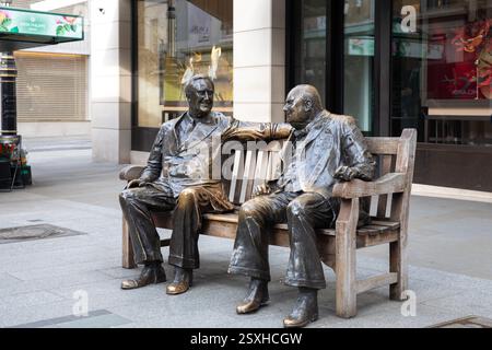 'Allies-Churchill-Roosevelt'-Statue, Mayfair, London Stockfoto