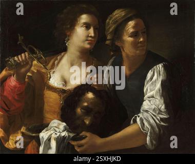 Judith und ihre Dienerin mit dem Kopf des Holofernes. Artemisia Gentileschi. 1639 oder 1640. Stockfoto
