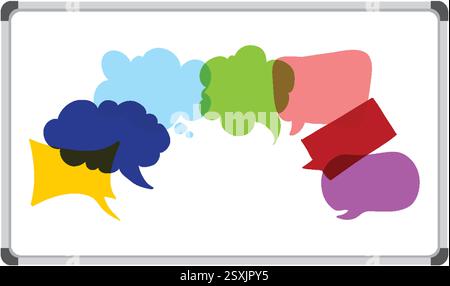 Lebendige Sprechblasen symbolisieren Kommunikation und Ideen Stock Vektor