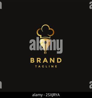 Einfaches Logo-Design Für Die Bewertung Durch Den Chef. Design Mit Simple Cooks Cap Feb Logo. Stock Vektor