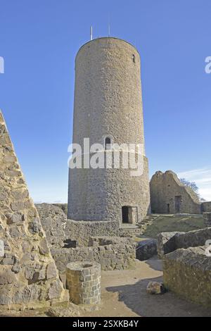 Schloss Gleiberg erbaut um 900, Krofdorf-Gleiberg, Wettenberg, Hessen, Deutschland, Europa Stockfoto