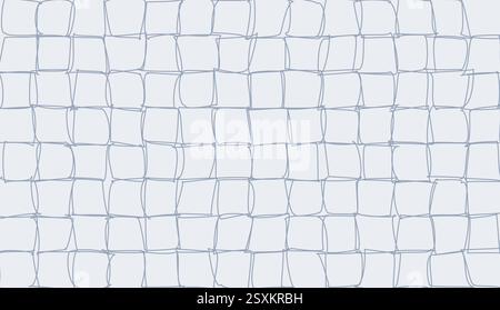 Einzigartige und künstlerische Hand gezeichnete quadratische nahtlose Mustervektor-Illustration Stock Vektor