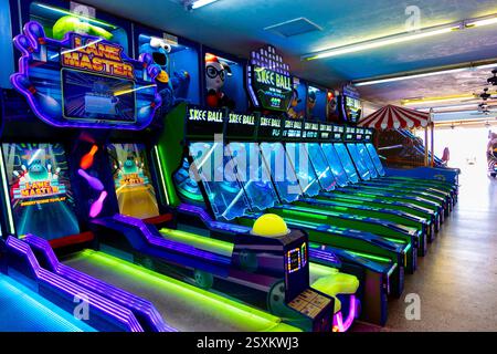 Innenraum des Mardi Gras Fun Center, Daytona Beach, Florida, USA Stockfoto