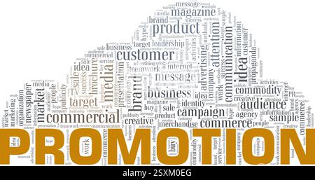 Werbevektor Illustration Wortwolke isoliert auf weißem Hintergrund. Stock Vektor