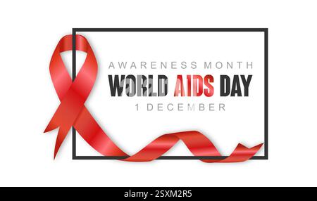 Welt-AIDS-Tag Dezember 01 Hintergrund Vektor-Illustration Stock Vektor