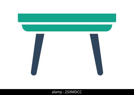 Tabellensymbol. Symbolstil durchgehend. Symbol für Möbel. Vektorillustration für Möbelelemente Stock Vektor