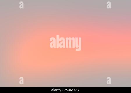 Abstrakter Hintergrund, abstrakter Hintergrund horizontaler Fluss Pfirsichfarbe Glow in der Mitte, Rand in beige Mokka Mousse Verlaufsmischung, Stockfoto