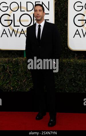 David Schwimmer kommt bei den 74. Jährlichen Golden Globe Awards, Golden Globes, in Beverly Hills, Los Angeles, USA. Januar 2017 Stockfoto