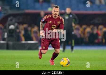 Februar 2025, Olimpico Stadium, Rom, Italien; Serie A Enilive Football Match; Roma gegen Monza; Angelino von AS Roma Stockfoto
