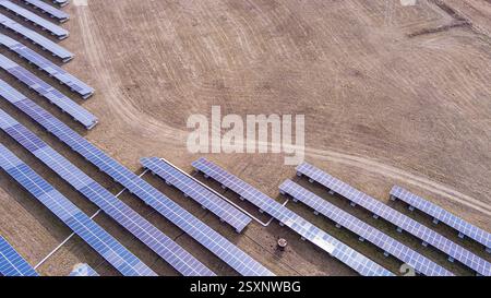 Luftaufnahme des Solarparks, Pennsylvania, USA Stockfoto