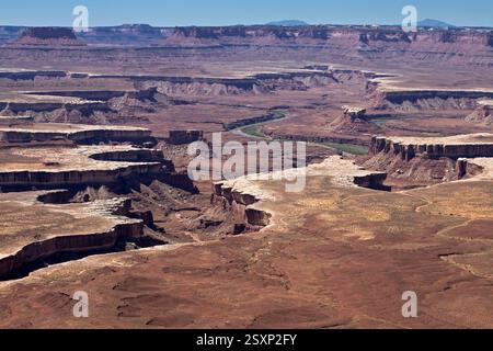 Blick auf den Green River von Island in the Sky Stockfoto