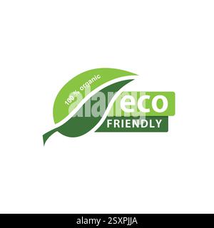 Etikett für natürliche Bio-Lebensmittel. Ökologischer Lebensmittelstempel Stock Vektor